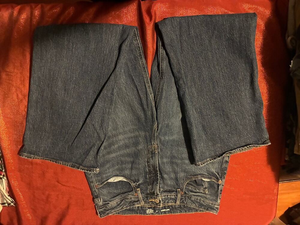 Old Navy Jeans Womens 12 Wide Leg Dark Wash Five Pocket Denim Pants